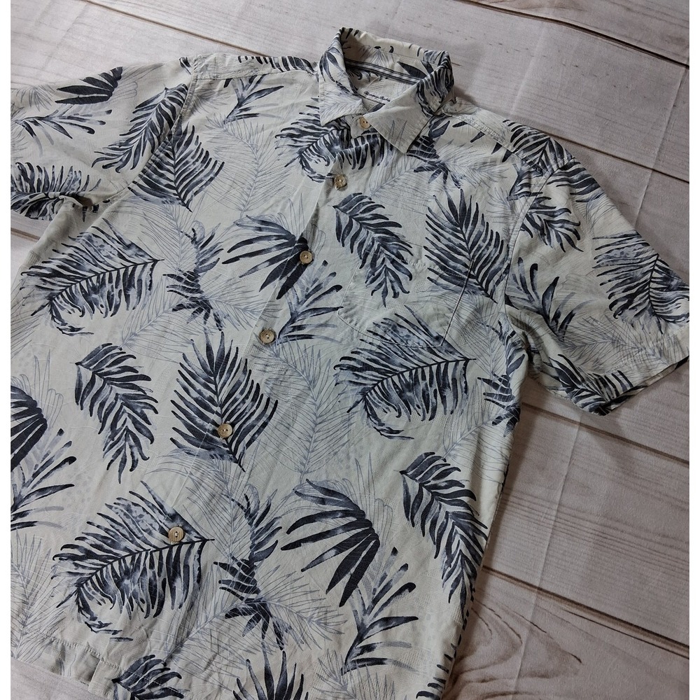 Tommy Bahama Island Zone Men' M Silk Cool Max Hawaiian Camp Button Shirt